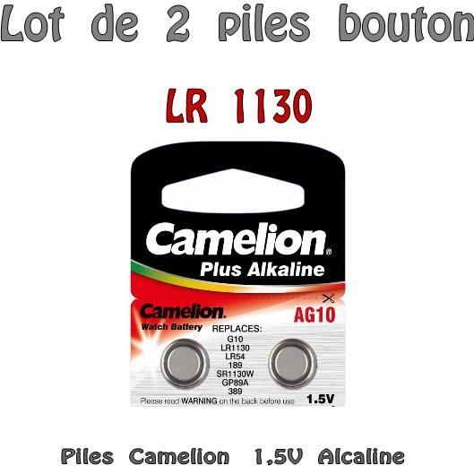 PILES LR 1130 X2 CAMELION Achat / Vente piles PILES LR 1130 X2