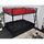 LIT COMBINE - LIT MEZZANINE HUGO Lit mezzaclic 140x190 matelas pixel noir/roug