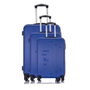 LES P'TITES BOMBES Set de 3 Valises Rigide ABS 4 Roues 50-60-69cm ANGEL Marine