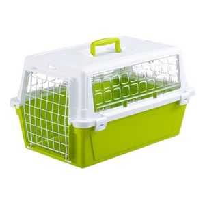FERPLAST Caisse Atlas 10 Trendy EL 48x32,5x29 cm - Blanc et vert - Pour chien