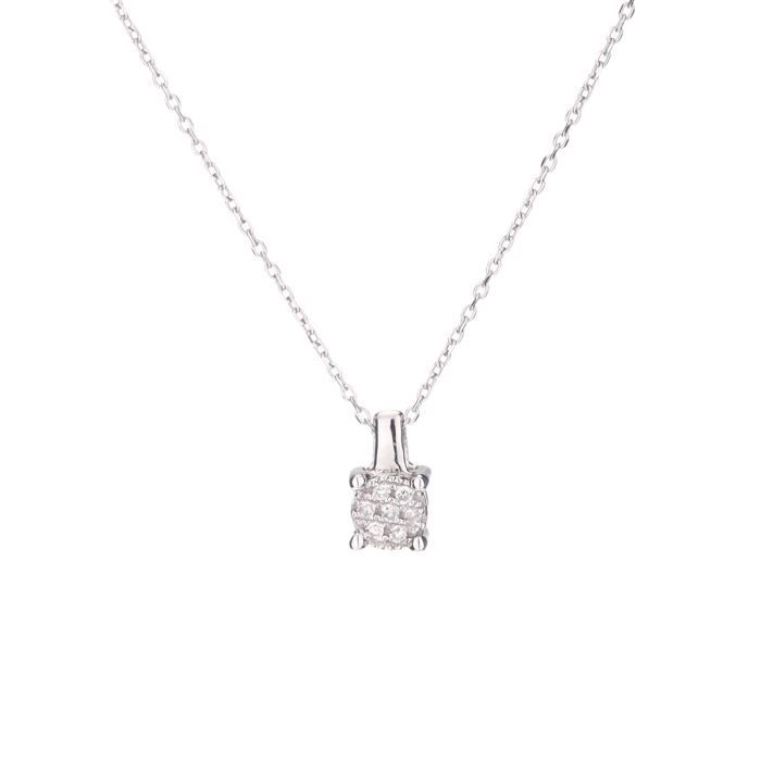 Collier en or blanc 3751000 ornÃ© de diamants blancs HSI pour un ...