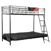 SOMMIER ET MATELAS  MEZZACLIC Lit 90 et 140 cm + 1 Matelas Futon Noir