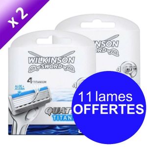 RASOIR MECANIQUE WILKINSON Quattro Titanium 8 Lames x2