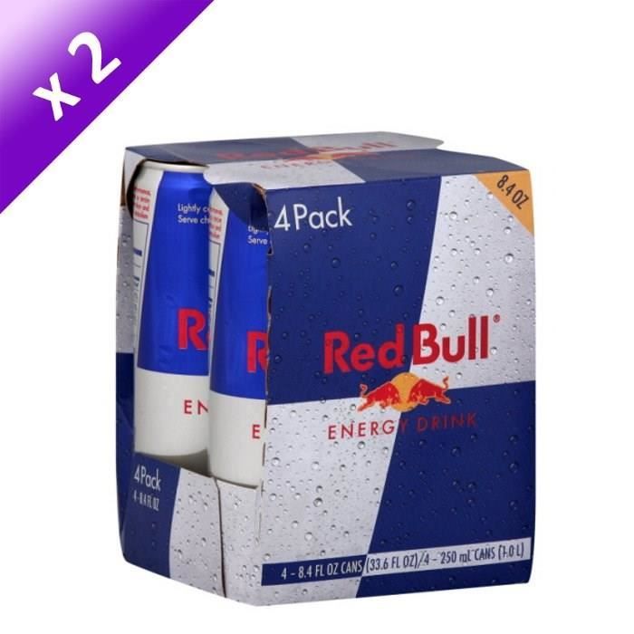 red bull energy drink 4x355ml (x2) Achat / Vente energy drink RED BULL