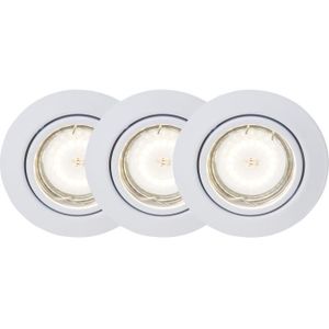 BRILLIANT Kit de 3 spots encastrable orientables LED Honor diam?tre 9 cm GU10 5W 3000K blanc