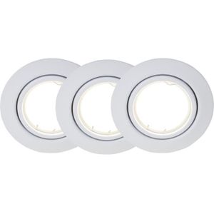 BRILLIANT Kit de 3 spots encastrable fixes LED Honor avec variateur intégré Easydim GU10 5W blanc