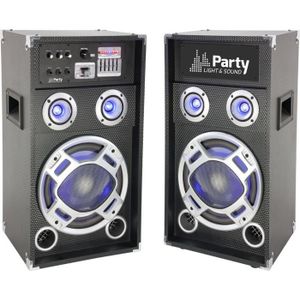 PARTY LIGHT & SOUND Syst?me Karaoké actif avec enceintes ? 2 voies 12??-30cm / 600W