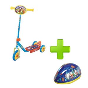 MICKEY Pack Trottinette 3 Roues + Casque 3D Taille S
