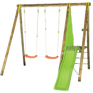 TRIGANO Portique Bois de 2,30m avec 2 Balançoires