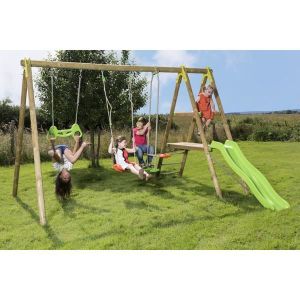 TRIGANO Portique Bois de 2,30m avec une Balançoire