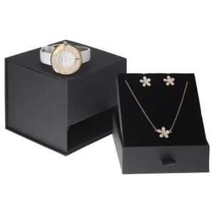 TORRENTE Coffret Montre Quartz Parure Collier avec Pendentif en forme de Fleur et Boucles d'Oreilles Femme