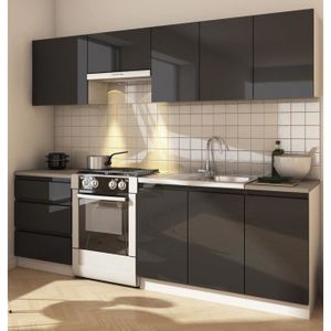 STELLAR Cuisine compl?te L 2m40 - Gris anthracite brillant