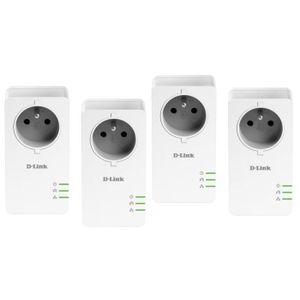 D-Link Pack 4 adaptateurs CPL 1000 Mbps avec prise