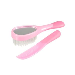 DIFRAX Kit Brosse et Peigne pour Bébé Rose