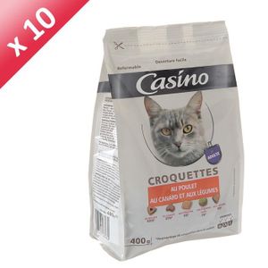 CASINO Croquettes au poulet, au canard et aux légumes - Pour chat - 400g (x10)