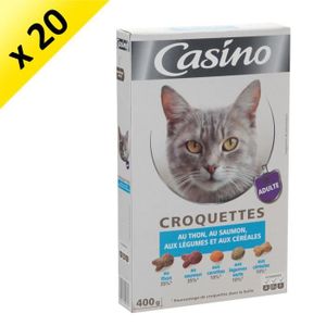 CASINO Croquettes au thon et au saumon - Pour chat - 400g (x20)