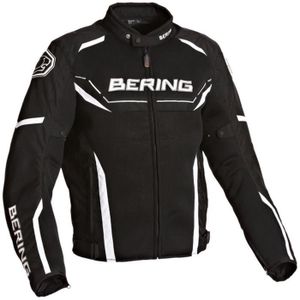 BERING Scream Blouson Moto Textile Noir et Blanc