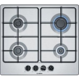 BOSCH PGP6B5B80 Table cuisson gaz - 4 foyers - L 58,2 x P 45 cm - Rev?tement inox - Coloris Inox