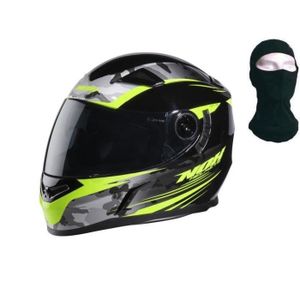 NOX Casque intégral N917 Side déco - Jaune + cagoule