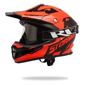 STORMER Splinter Casque Polycarbonate Orange + Lunettes