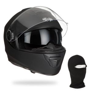 STORMER Versus Casque Polycarbonate Noir mat + Cagoule