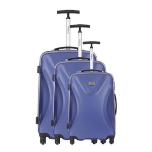 TORRENTE Set de 3 Valises Rigide ABS 4 Roues 50-60-70 cm ATHENES Bleu