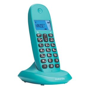 Motorola C1001LB+ Solo Téléphone Sans Fil Sans Répondeur Turquoise