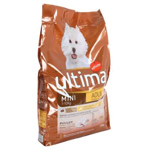 ULTIMA Croquettes Mini Adult au poulet, au riz et céréales - Petite race - Pour chien adulte 1 ? 10kg - 7,5kg (x1)