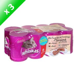 WHISKAS Terrine La Carte mer et campagne pour chat 8 x 400g (3)