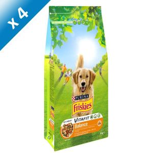 FRISKIES Vitafit Balance : au Poulet et Légumes ajoutés - 4 KG (X4) - Pour chien adulte