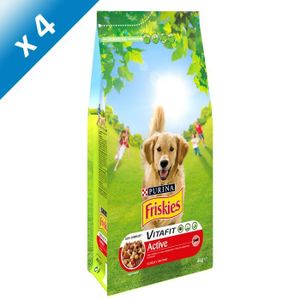FRISKIES Vitafit Active : au B?uf - 4 KG (X4) - Pour chien adulte