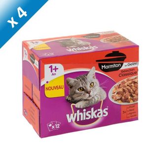 WHISKAS Sachet marmiton classique - Pour chat - 12x85g (x4)