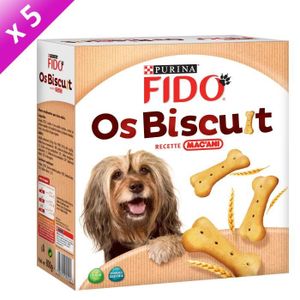 FIDO Os biscuit - Pour chien adulte - 800g (x5)