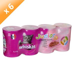 WHISKAS Junior Terrines Pour Chaton 4x400g (x6)