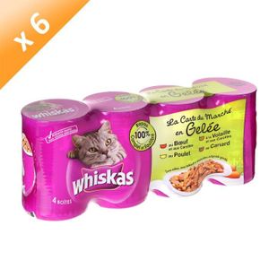 WHISKAS La carte du Marché en gelée - 4 x 390g (x6) - Pour chat