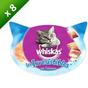 WHISKAS Les Irrésistibles au saumon pour chat 60g (8)