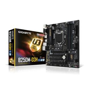 Gigabyte Carte m?re GA-B250M-D3H - Socket LGA 1151 - DDR4 - 2400 Hz - 64 Go