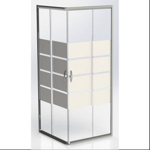 Paroi de douche acc?s d'angle Lucy 5mm 80cm aluminium