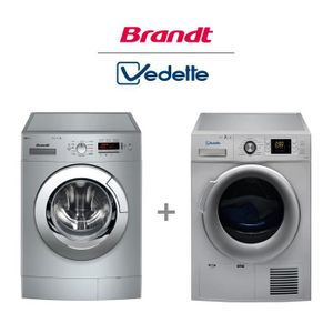 PACK Lavage/Séchage :BWF47TCS Lave-linge 7kg A+++ + VSF57H2DS S?che-linge pompe ? chaleur 7kg A++