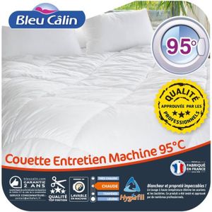 BLEU CALIN Couette chaude Entretien Machine 95°C 200x200 cm blanc
