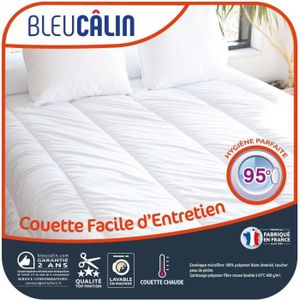 BLEU CALIN Couette chaude Entretien Machine 95°C 240x260 cm blanc