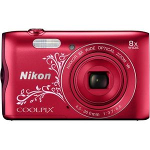 NIKON COOLPIX A300 - Appareil photo numérique Compact - Rouge arabesque