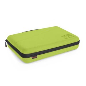 XSories - CAPXULE LARGE - Housse de rangement caméra GoPro et accessoires, mousse découpée, filet de rangement, poignée, Vert citron