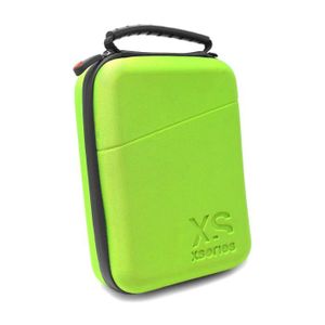 XSories - CAPXULE SMALL - Housse de rangement caméra GoPro et accessoires, mousse découpée, filet de rangement, poignée, Vert citron
