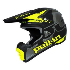PULL IN Casque Cross Race Noir et Jaune