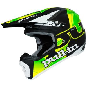 PULL IN Casque Cross Race Noir et Vert