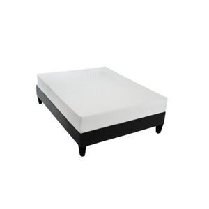 OLYMPE LITERIE Matelas + sommier 90x190 - Mousse HD 33kg/m3 + mémoire de forme SLEEPTOUCH? 60kg/m3 - Equilibré - HERA