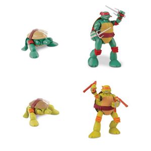 TORTUES NINJA Pack Raphael & Michelangelo 14 cm