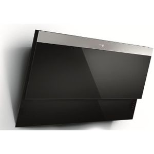 TURBOAIR DIVA BL/F/80 Hotte design décorative murale - Evacuation ou recyclage - 625m3-h - 68dB max - 3 vitesses - L80cm - Noir