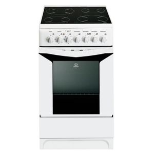 INDESIT K3C51WFRS - Cuisini?re table vitrocéramique-4 zones-7900W-Four électrique-Catalyse-54L-C-L50xH85cm-Blanc